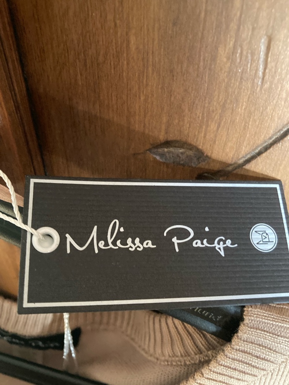 Melissa Paige Black and White Logo Hang Tag
